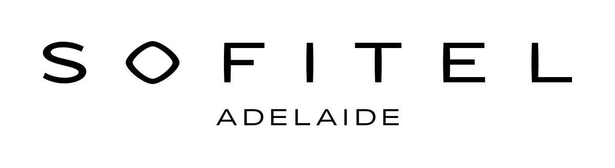 Black logo with text that reads Sofitel Adelaide