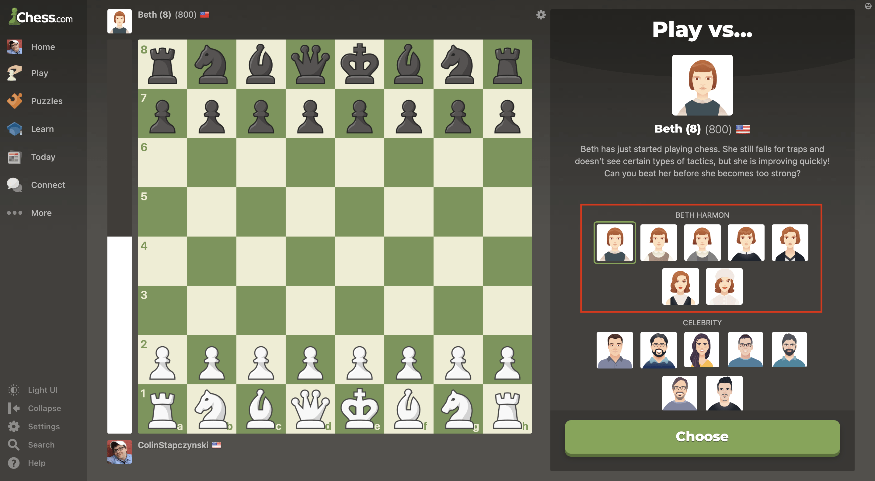 This Chess platform enables you to track calories burned while playing  online Chess